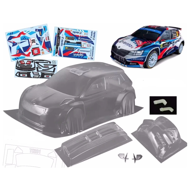 

1/10 WRC Rally Car Body Shell Fabio EVO 190mm With Stickers for Off-Road Rc Drift Car LC RACING PTG-2 Tamiya XV-02 TT02