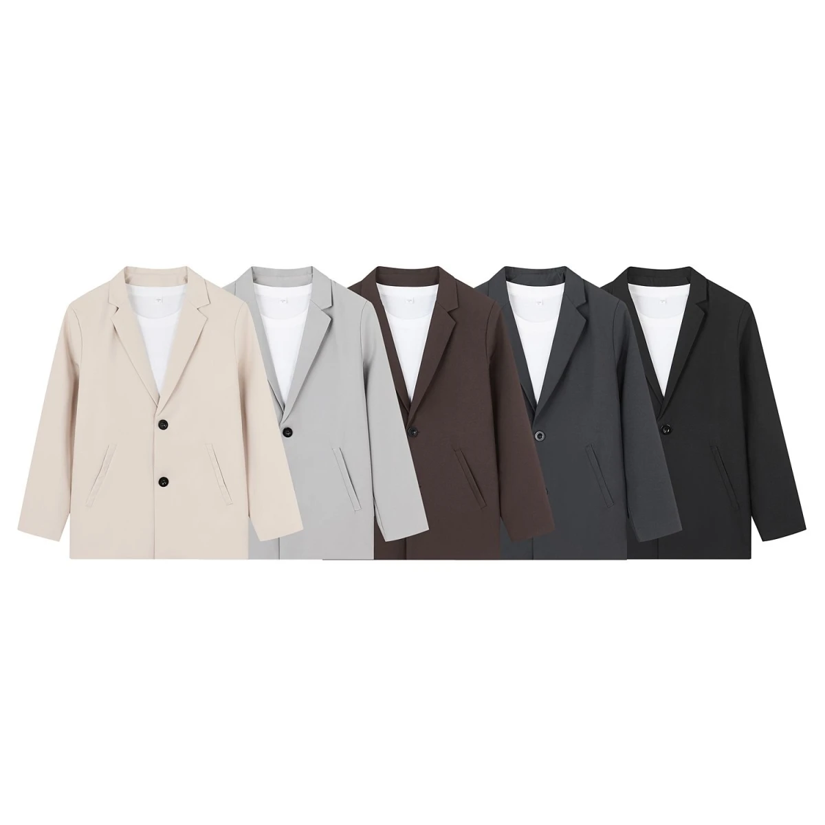 

Весенний модный мужской повседневный пиджак-жакет в стиле кэжуал, универсальный, для отдыха, в деловом стиле, из полиэстера, с воротником-стойкой, ветрозащитный.