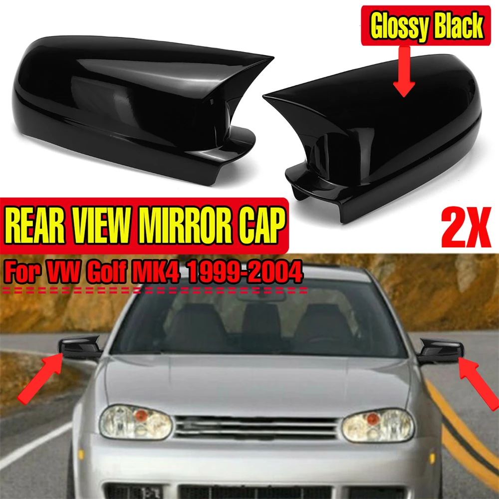 

For VW Golf 4 MK4 1998-2002 Passat B5 Jetta Car Rearview Side Mirror Cover Sticker Wing Cap Exterior Door Case Trim Carbon Auto