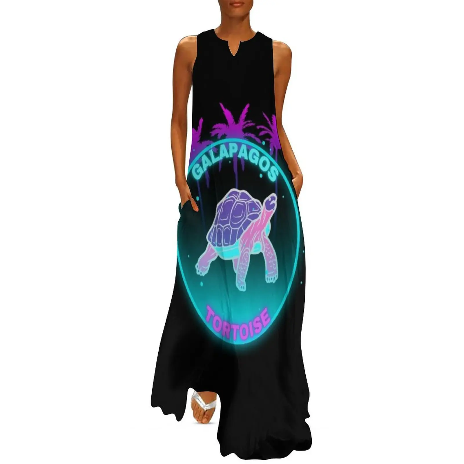 

Galapagos Tortoise In Galapagos Neon Long Dress long dress women women's summer dresses 2025 Dress