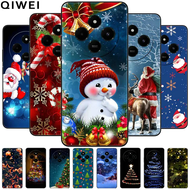 2024 Christmas Phone Cases for Xiaomi Poco C75 Case Luxury TPU Soft Silicon Back Cover for Poco C75 C 75 PocoC75 4G Bumper Shell