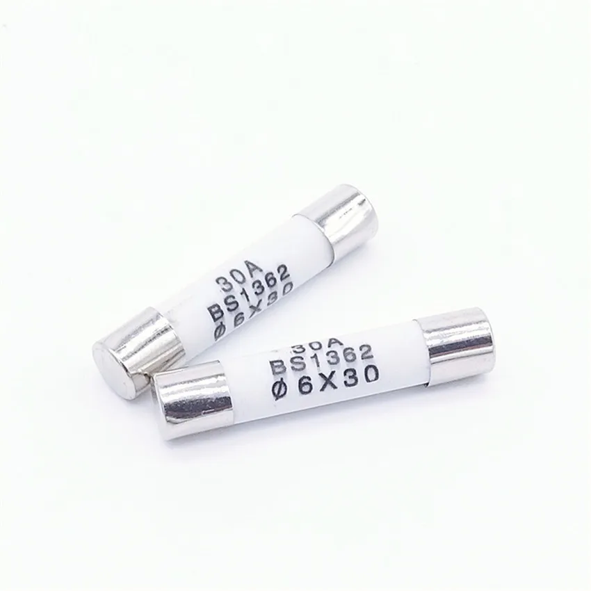 10Pcs RO58 6*30mm Fast blow Ceramic Fuse 6x30 Fuse 250V 0.5A 1A 2A 3A 4A 5A 6A 8A 10A 13A 15A 16A 20A 25A 30A