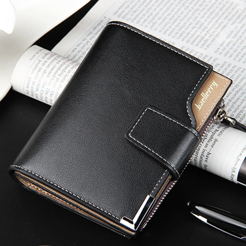 Multifunktionale Herren-Kurzgeldbörse mit Reißverschluss-Münzfach an der Seite, trendiges Herren-Accessoire, Business-Casual-Herrenbrieftasche, einfaches und stilvolles Geschenk für Männer. – Detail 10