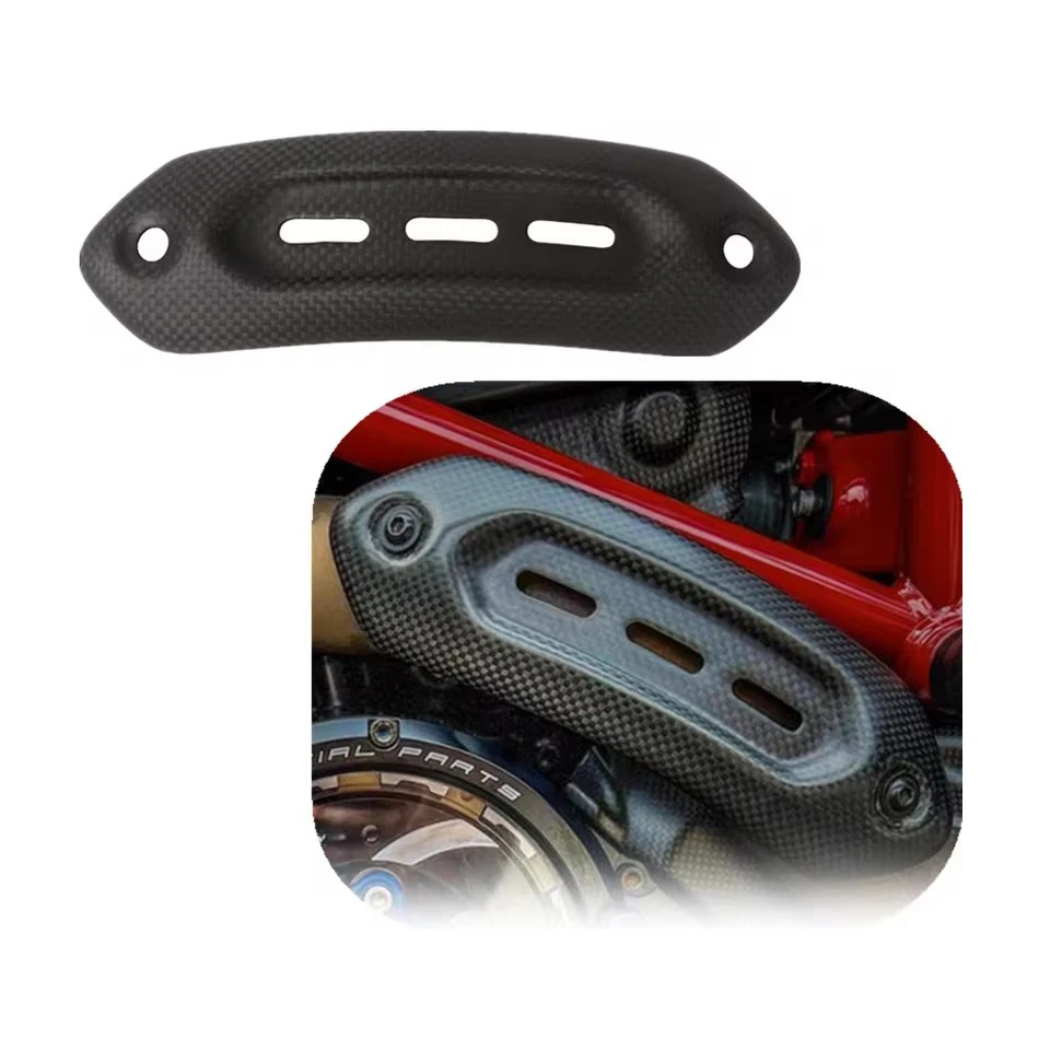 

MOTO4U Real Carbon Fiber Exhaust Heat Shield Cover Guard Matt For Ducati Hypermotard 821 939 950