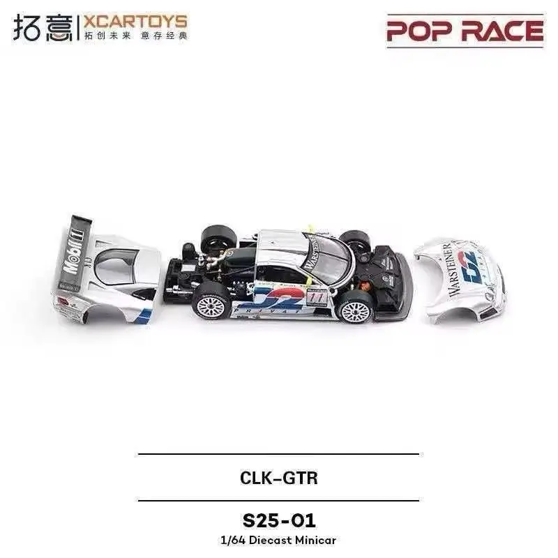 Tuoyi Diecast 1:64 Mercedes-Benz CLK GTR FIA GT 1997 S25-01 Car Model, Mercedes-Benz Play Vehicles Collectible Model Cars Toy view 5