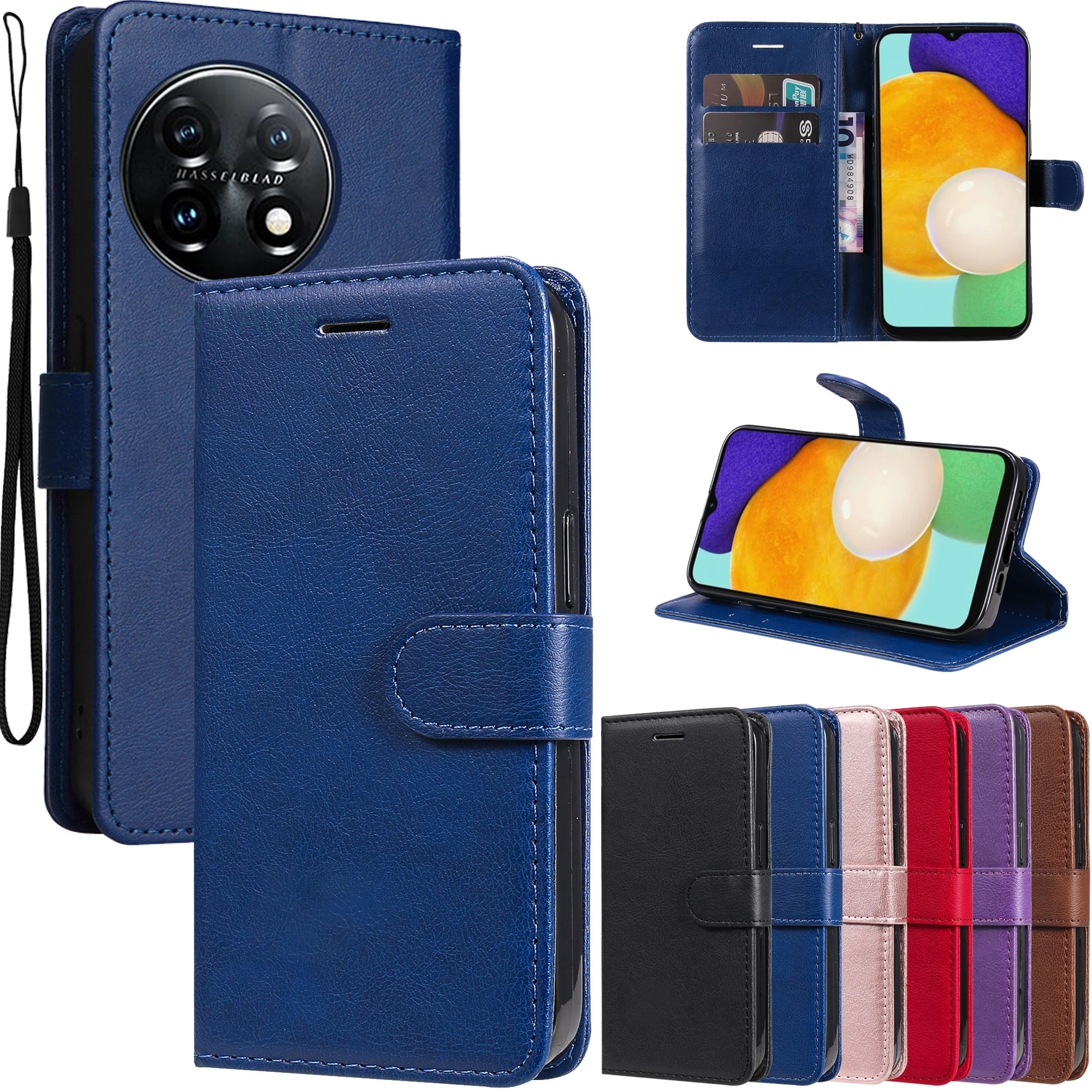 Luxury Leather Etui On sFor Samsung Galaxy A13 A 13 4G SM-A135F A23 A53 A33 A73 5G Cover Card Slot Protect Mobile Phone Case