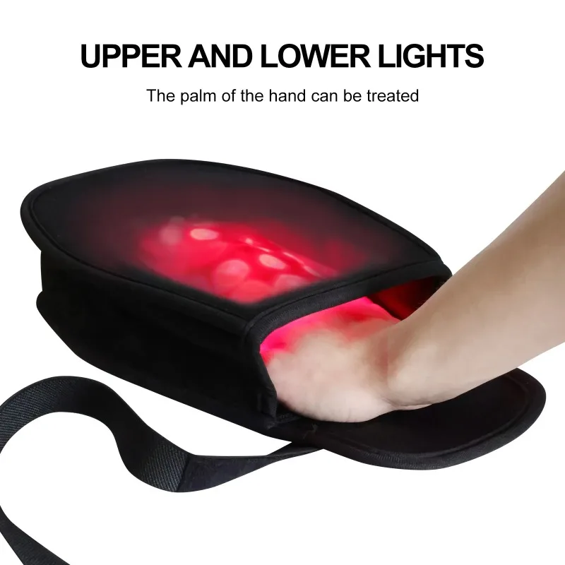 Red Light Therapy Devices Near Infrared LED 880 NM Hand Pain Relief Double Side Pad for Fingers Wrist Gloves