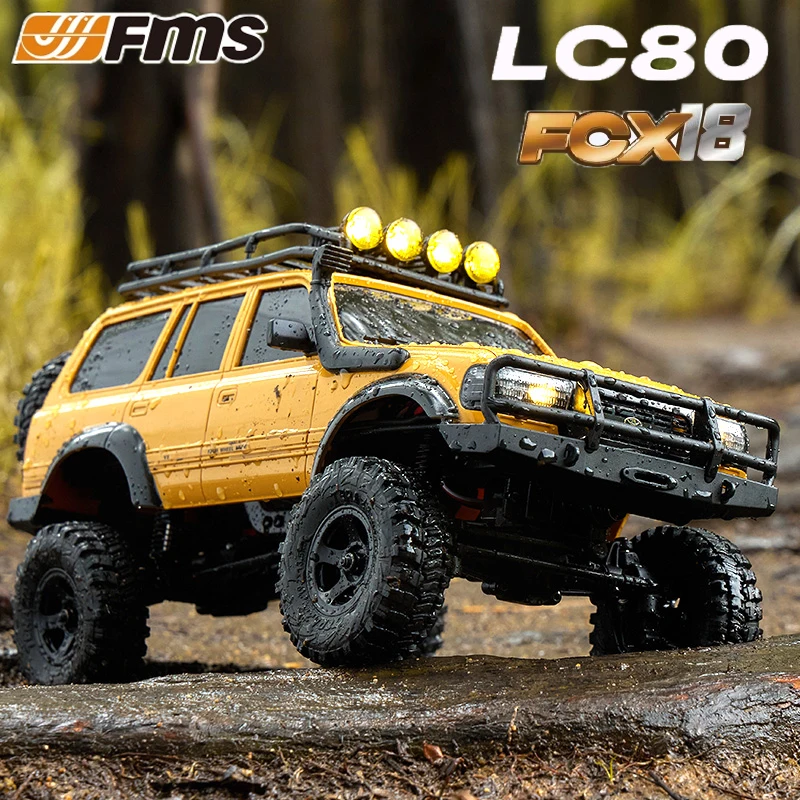 

FMS FCX1/18 LC80 Land Cruiser Off-road Four-wheel Drive Remote Control Climbing Vehicle RC Simulation Car Model Christmas Gift