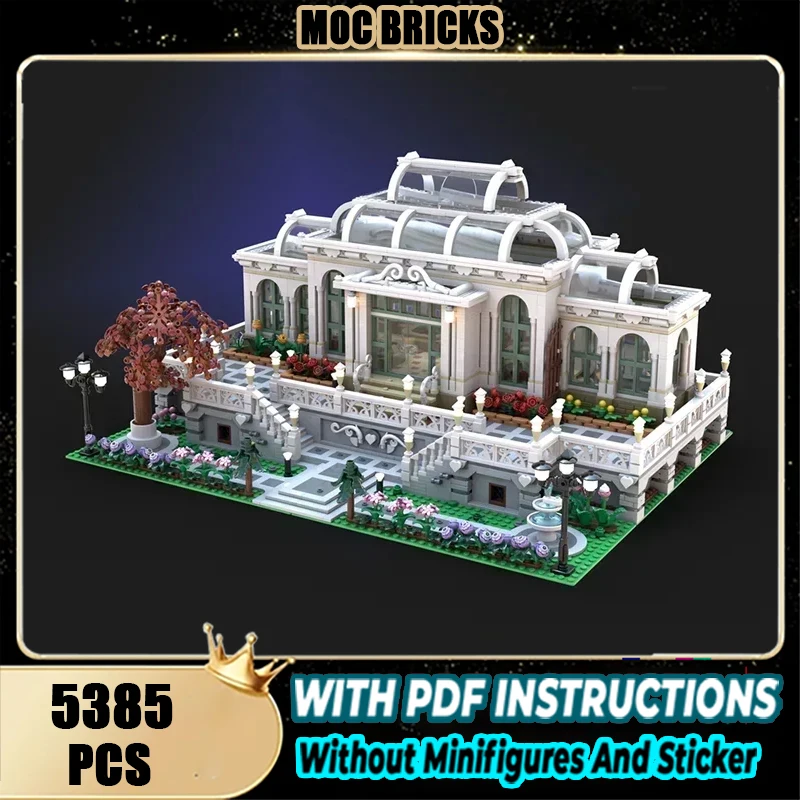 

Moc Building Blocks Street View Model Aerial Plant Garden Complete Technical Module Building Blocks Festival Gift Children's Toy
