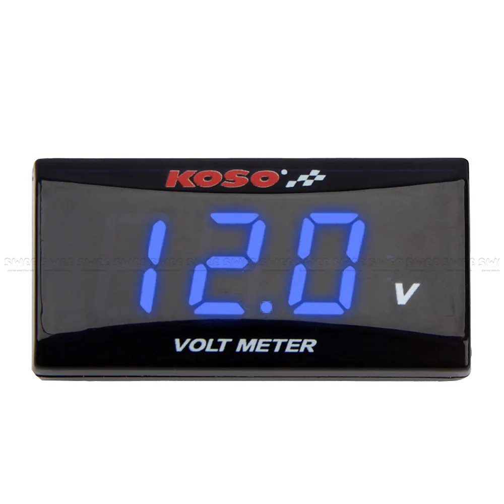 

KOSO Motorcycle Mini Voltage Meter Voltmeter 0-20V LED Digital Display Waterproof Voltage Tester Modified Accessories