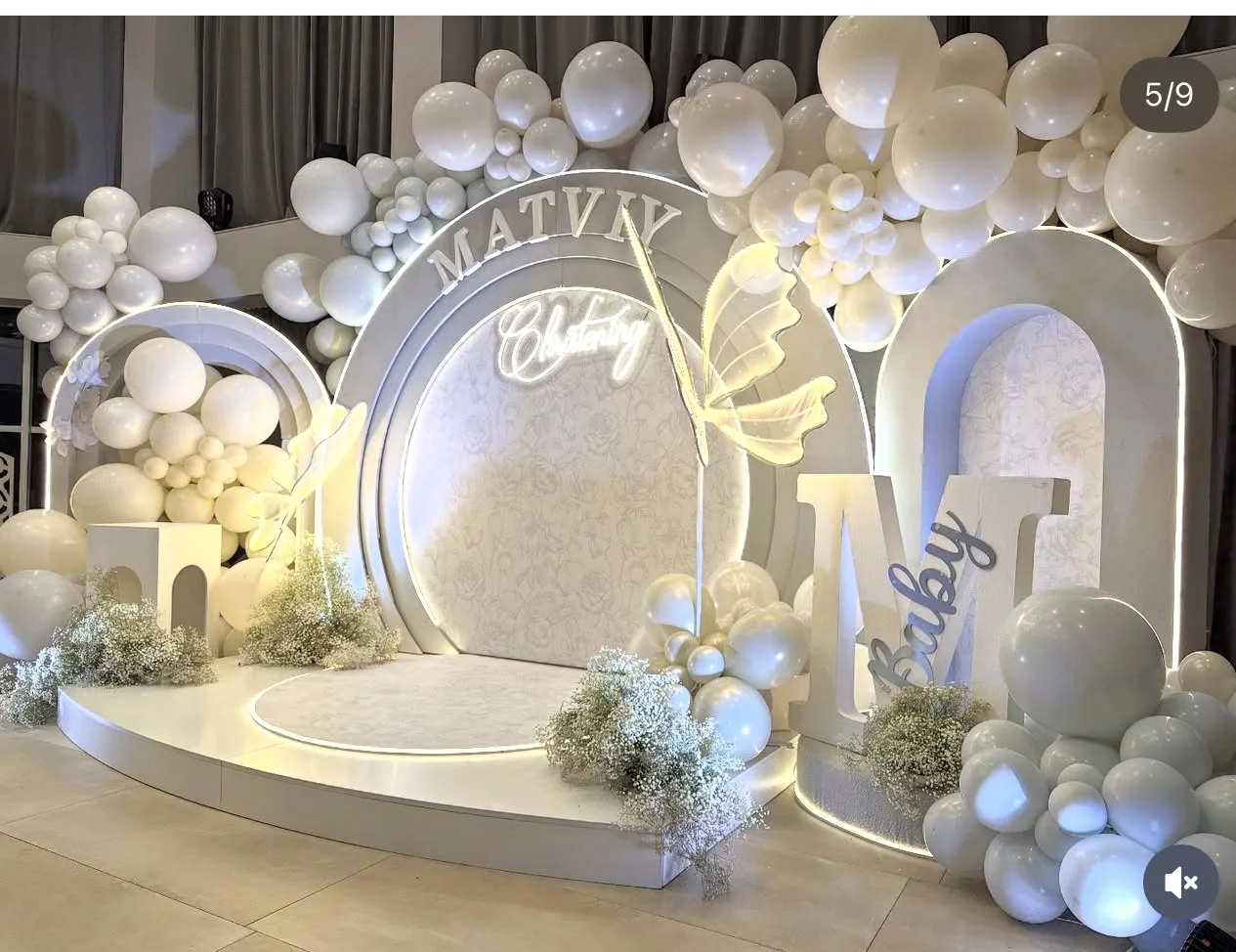 Factory Direct Wedding Backdrop Ripple White Round PVC Backdrop Arch for Party Event Banquet Decoration