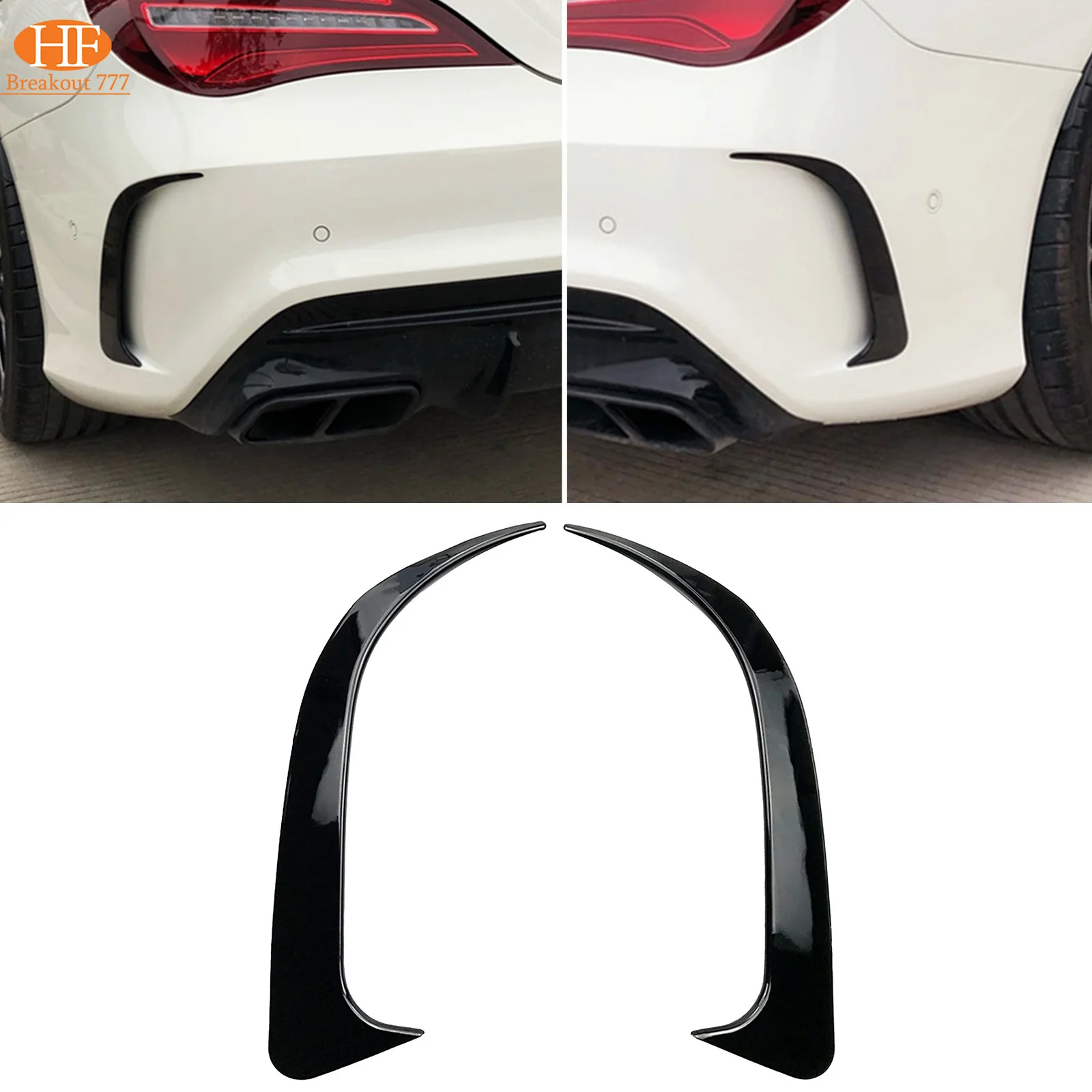 

Rear Bumper Spoiler Air Vent Cover Side Canard Cover For Mercedes-Benz W117 CLA200/CLA250 CLA45 AMG 2014-2018