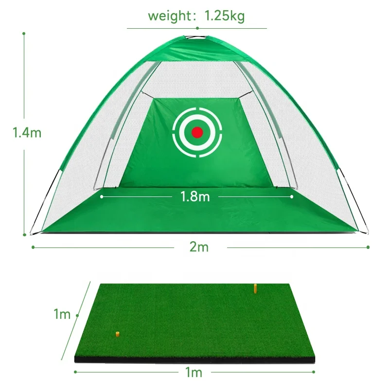 Sports Game Golf Practice Net Hitting Aids Nets Golf Hitting Cages & Mats SET for Home Golf Swing Training with Targets
