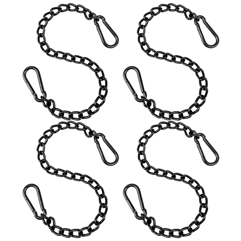 ABAH-4X Steel Hanging Chair Chain With 2 Carabiners, Heavy Duty Porch Swing Hammock Chain Kit,For Hammock Swings(66Cm)