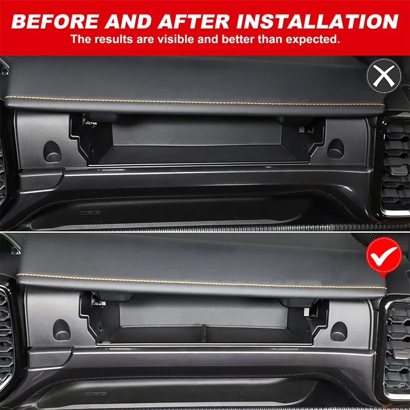 

TPE Black For Ford Ranger 2023-2025+ Car styling Car co-driver storage box pad car interior decoration accessories LHD