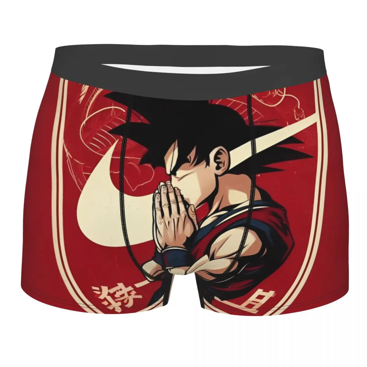 Homem dragon ball inspiro nike roupa interior sexy boxer shorts calcinha homme cuecas macias plus size