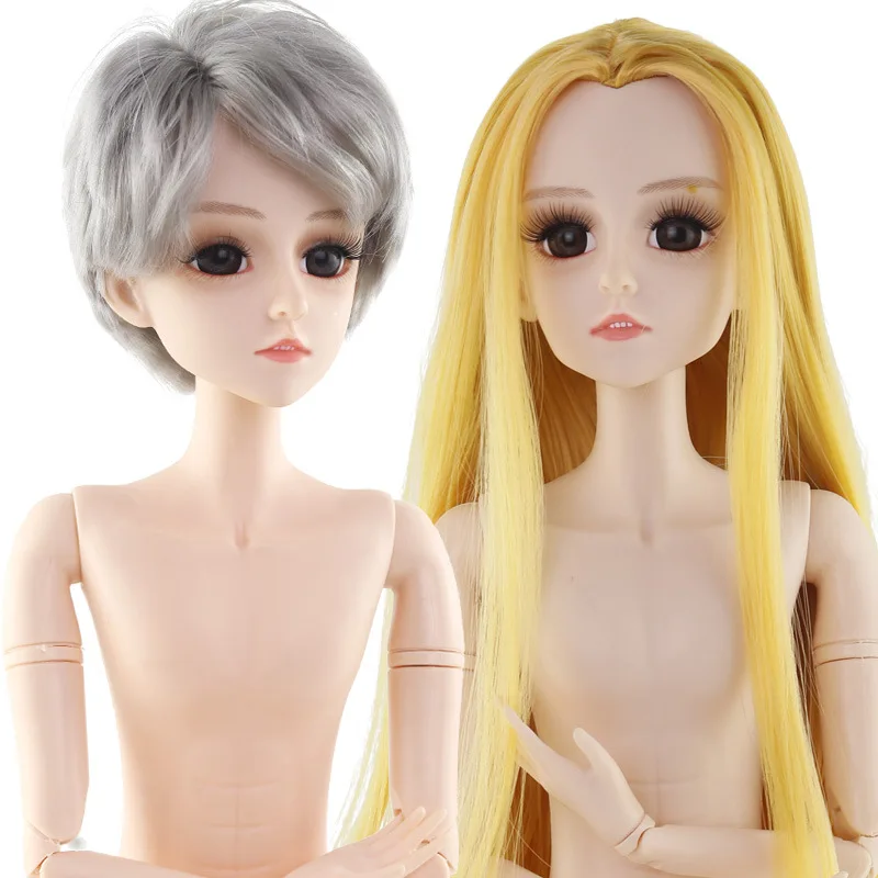 1/3 BJD 22 Joints Movable Normal Skin 60cm Man Doll Boy Doll White Hair DIY Toys for Children