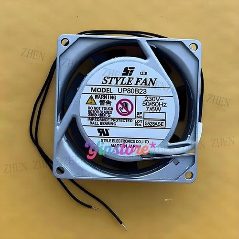 Y  1 Pc. New FOR STYLE FAN UP80B23  Aluminum Frame Cooling Fan 8025 230V 7/6W 8CM 2Pin