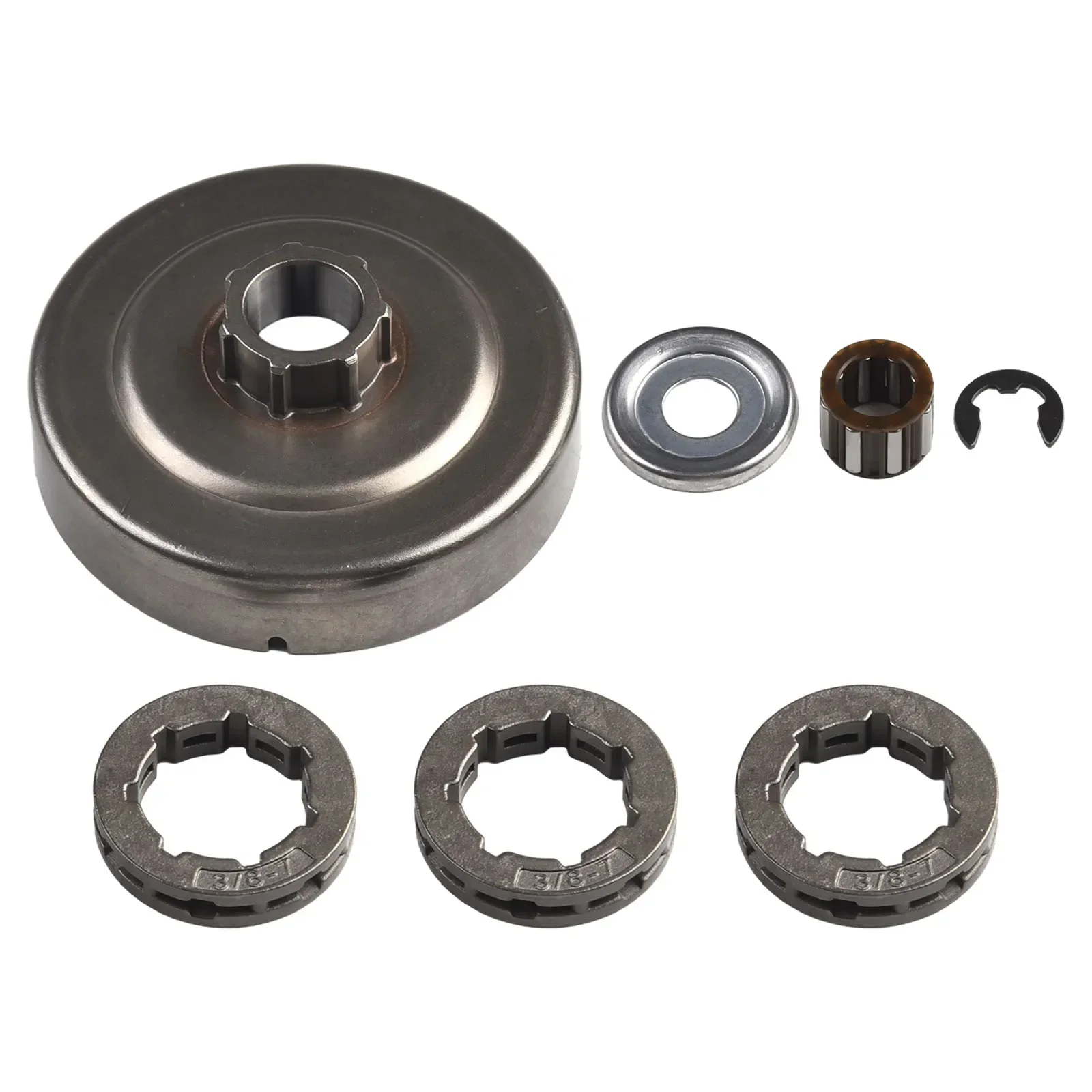 Clutch Drum Sprocket Kit 3/8 Pitch 7T For Stihl 034 036 039 M 90 MS310 MS360 B38 Chainsaw Tooth Sprocket Bearing Washer E Clip