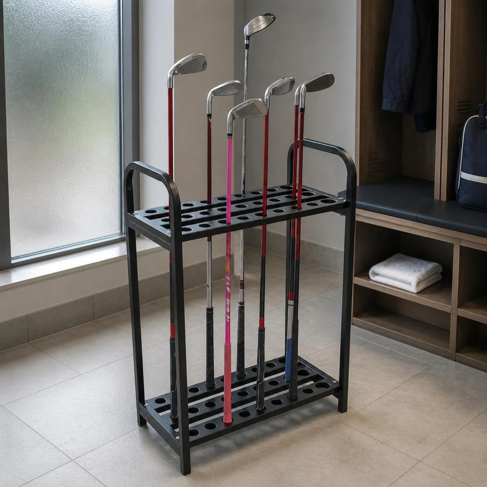 27-hole Golf Club Rack Easy to - Sports Equipment Organizer Rack ulasan dan harga
