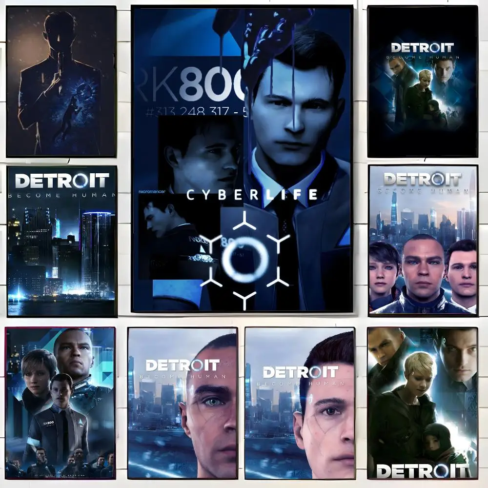 Game Narrative Detroit: Become Human Poster Wall Art Print Decorative Mural Home Decor Gift Unframed