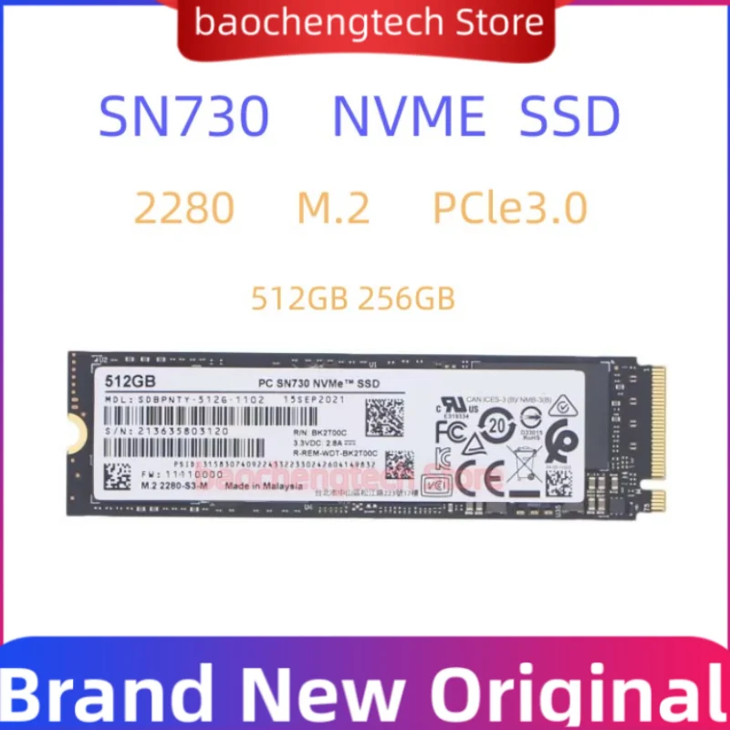 

SN730 512G M.2 Solid State Drive SSD NVME Laptop Desktop PCIE Brand New Original WesternFor Digital WD PC SN730