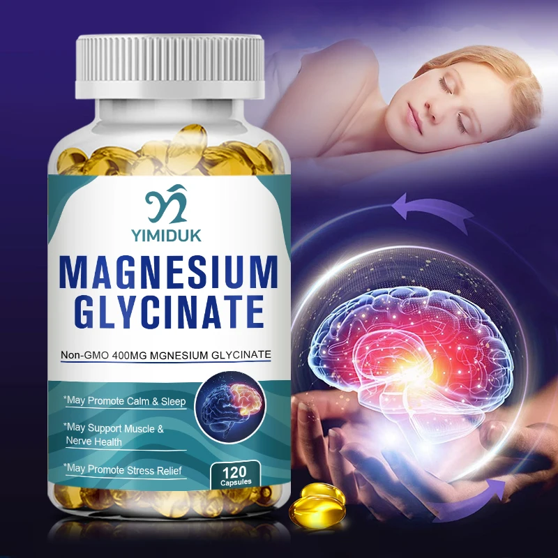 Magnesium Glycinate Capsules for Supports Muscle, Joint, and Heart Health Maximum Absorption Magnesium Glycinate Supplement