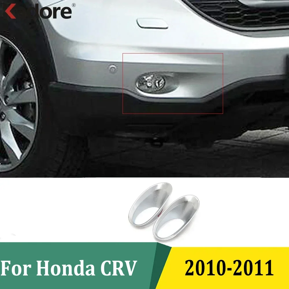 

For Honda CRV CR-V Facelift 2010 2011 Chrome Front Fog Lights Lamp Covers Trim Foglight Hood Car Styling Accessories