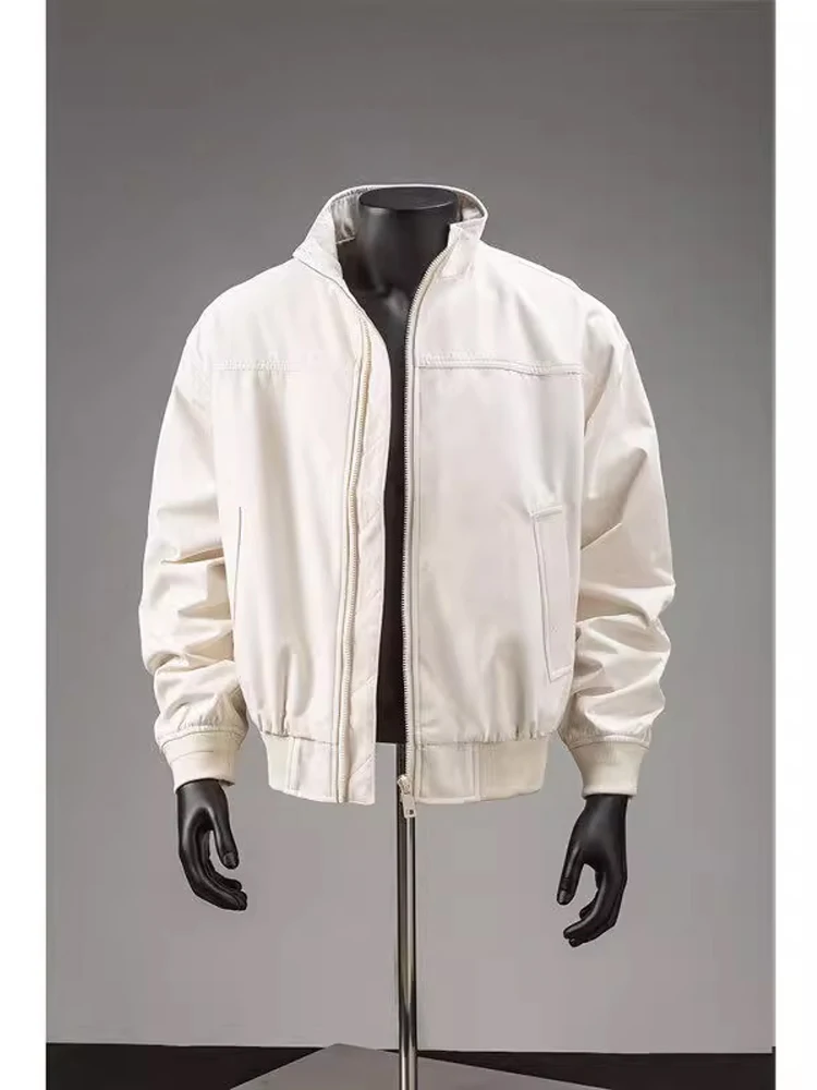 

American Sle Cool Guy Tee-Proof Pilot Jaet ort Spring Autumn Stand Collar Men's Faion Outerwear Polyester Fabric