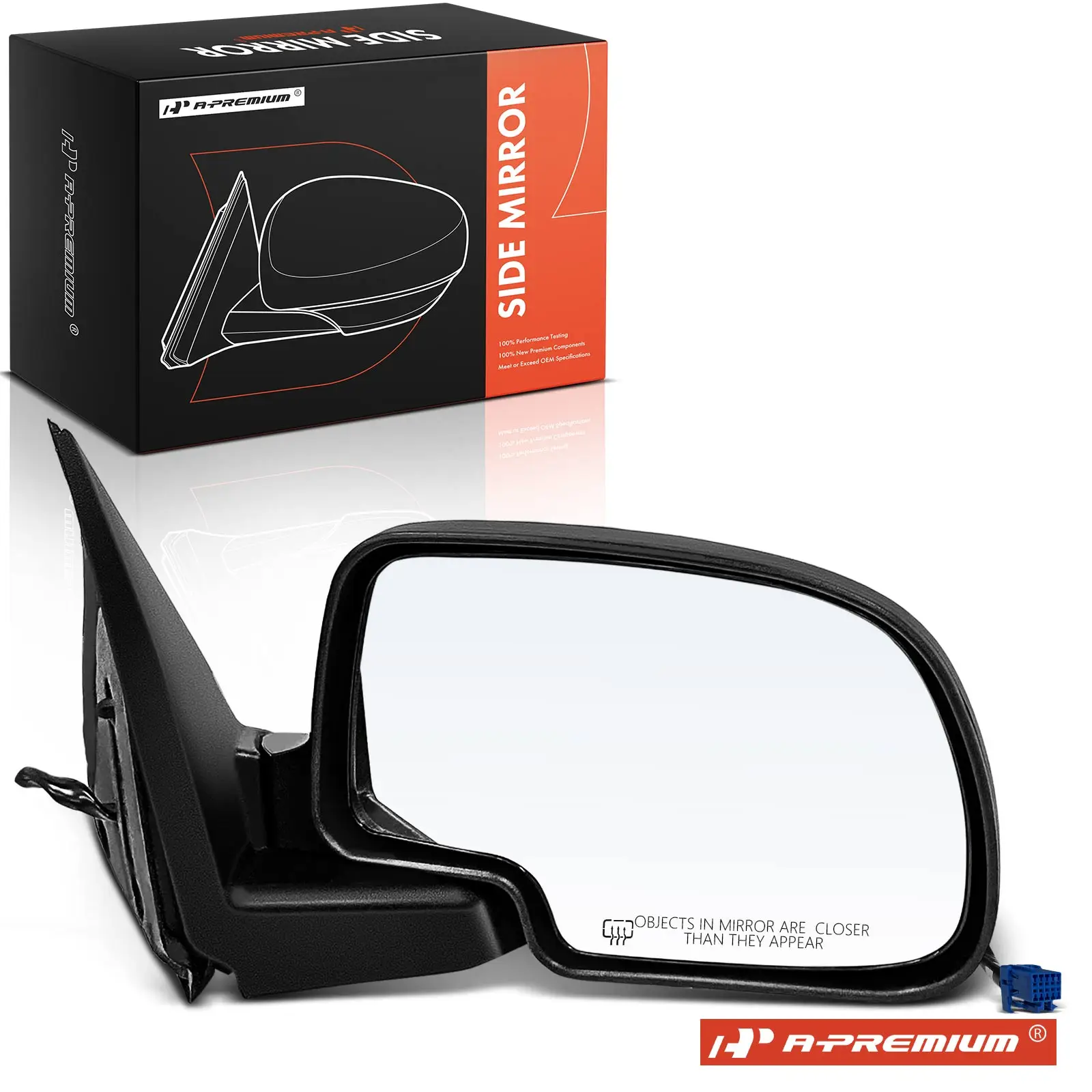 A-Premium Passenger Side Power Door Mirror for Chevrolet Silverado 1500 Silverado 3500 03-06 Silverado 2500 03-04 Manual Folding