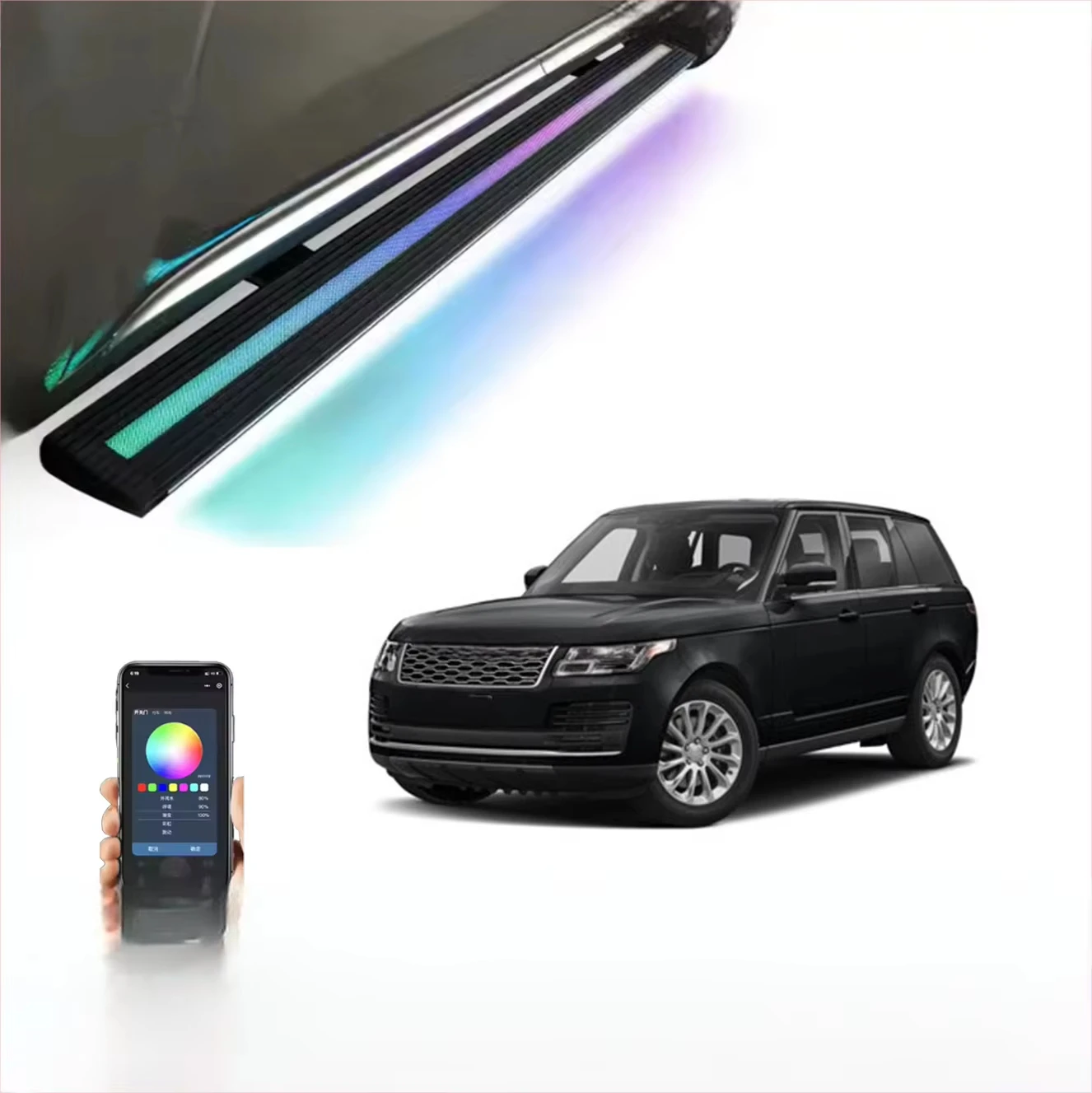 

High Quality Aluminum Alloy Electric Running Board for Range Rover Electric Side Step Dual Flow Light Electric Side Step