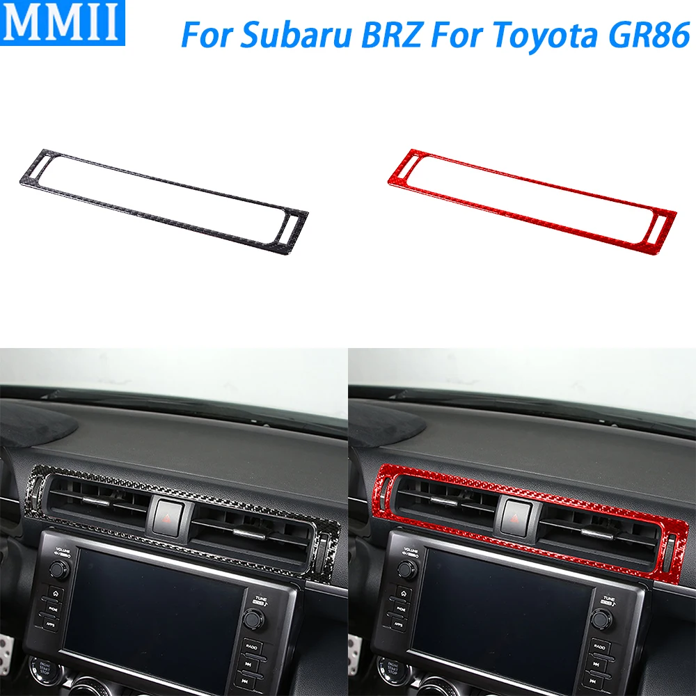 

For Subaru BRZ For Toyota GR86 2022 2023 Carbon Fiber Center Console Air Vent Outlet Frame Trim Car Interior Accessories Sticker