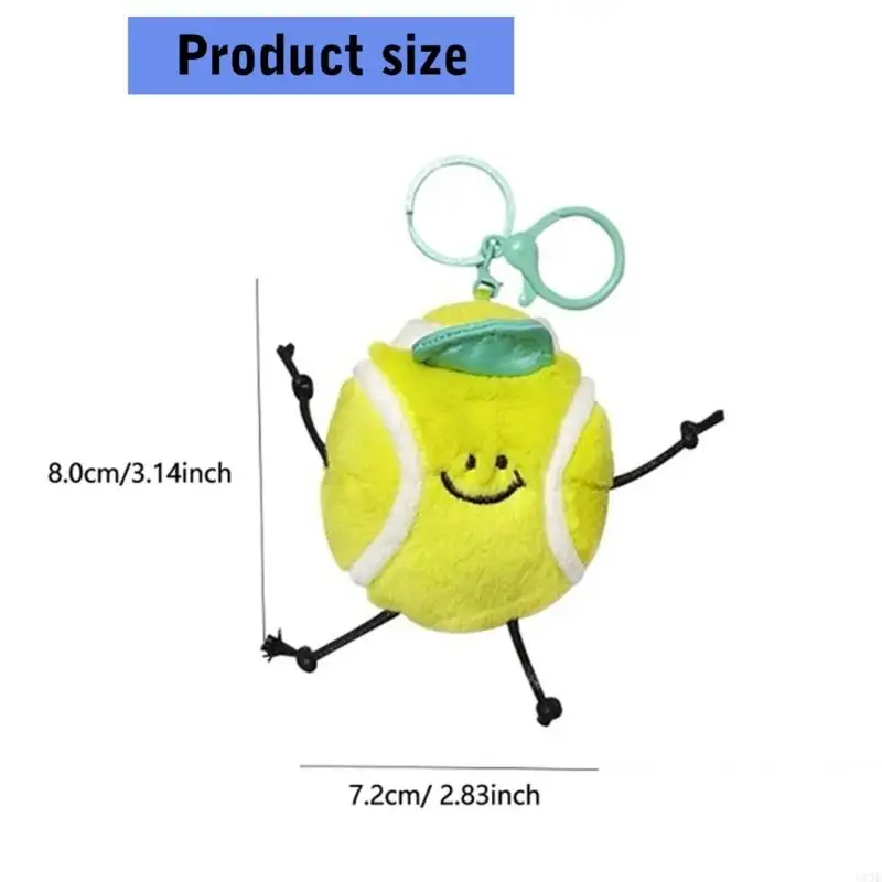 Plush Sports Toy Balls Keychain Sports Series Soft Keyring Handbag Decoration Pendant Plush Texture for Any Occasion