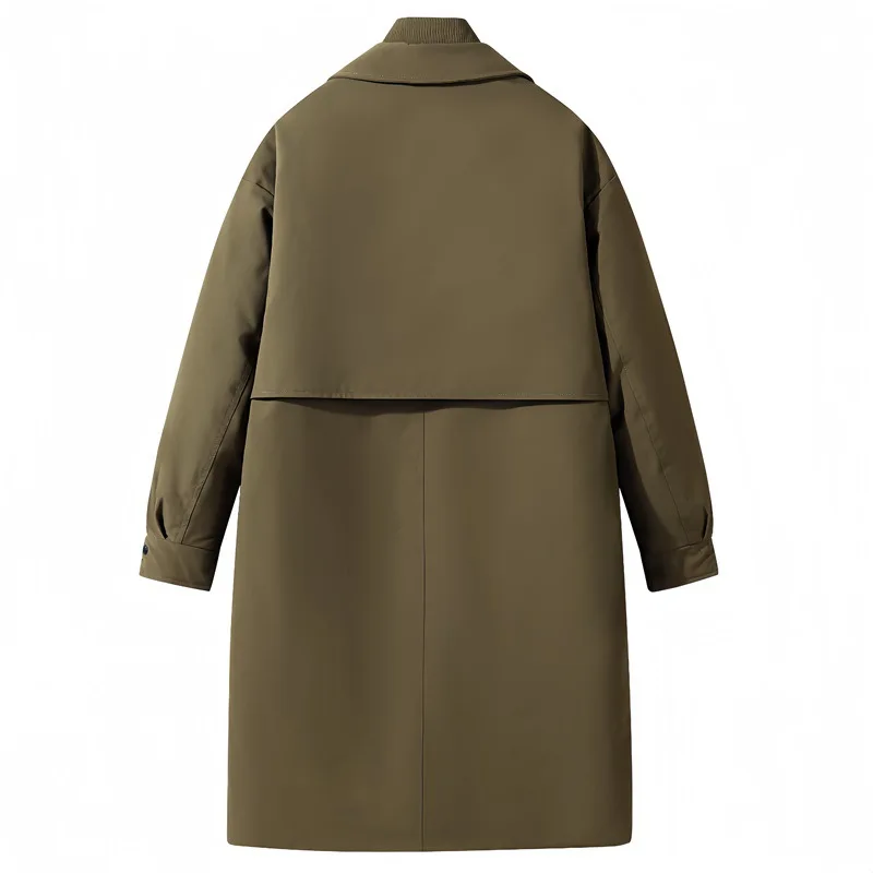 Winter New Fashion Men's Solid Color Casual Business Trendy Loose Simple Basic Down Coats Male American European Clothes Tops