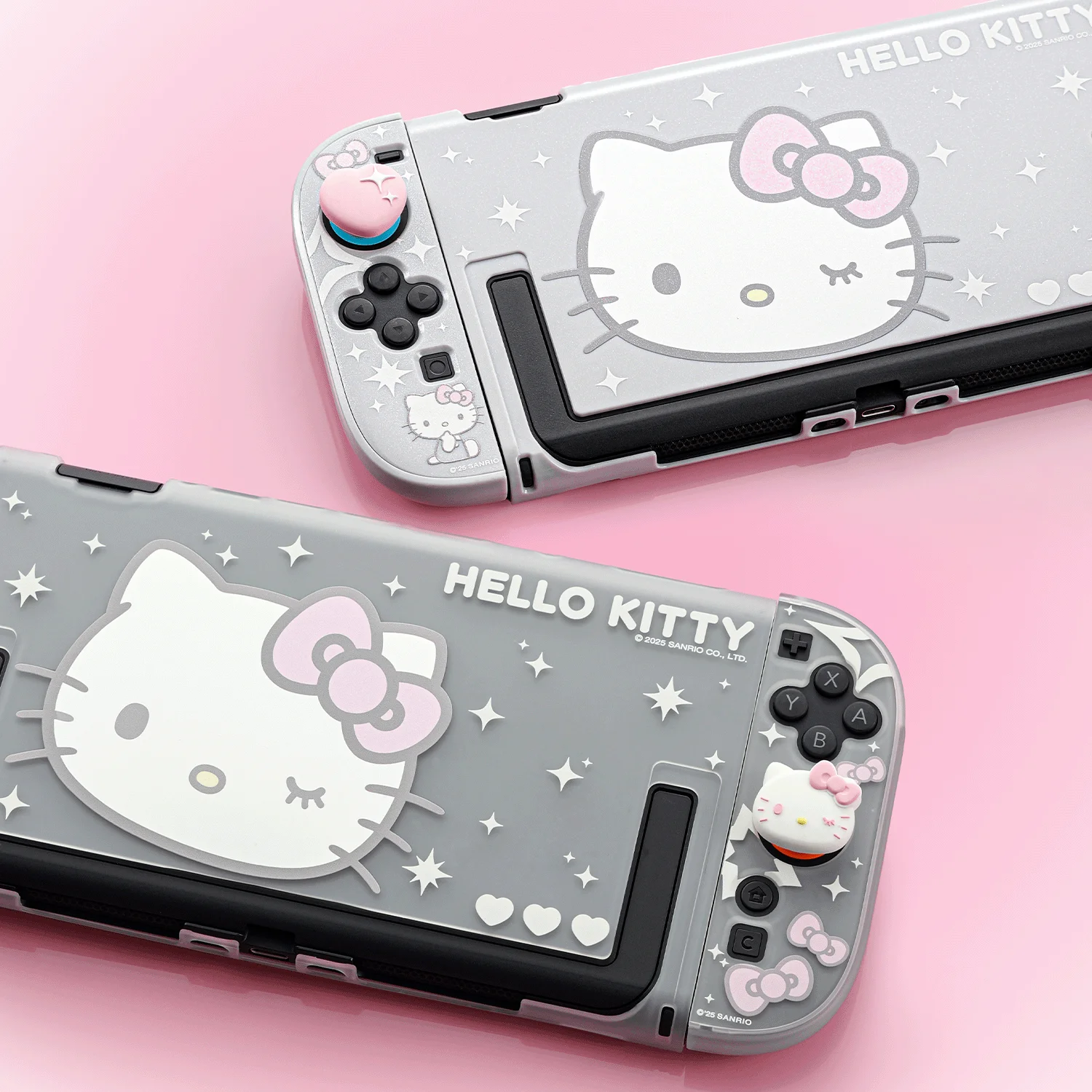 Hot Original Wanted Geekshare Protective Case Switch 2 Split Semi Transparent Anti Drop Hello Kitty Pattern Cover With Thumb Gri view 3