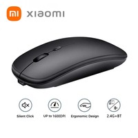 Xiaomi 2.4GHz Bluetooth Mouse Wireless USB Rechargeable Silence Ergonomics Double Model Mini Portable DPI Readjustable Keyboards