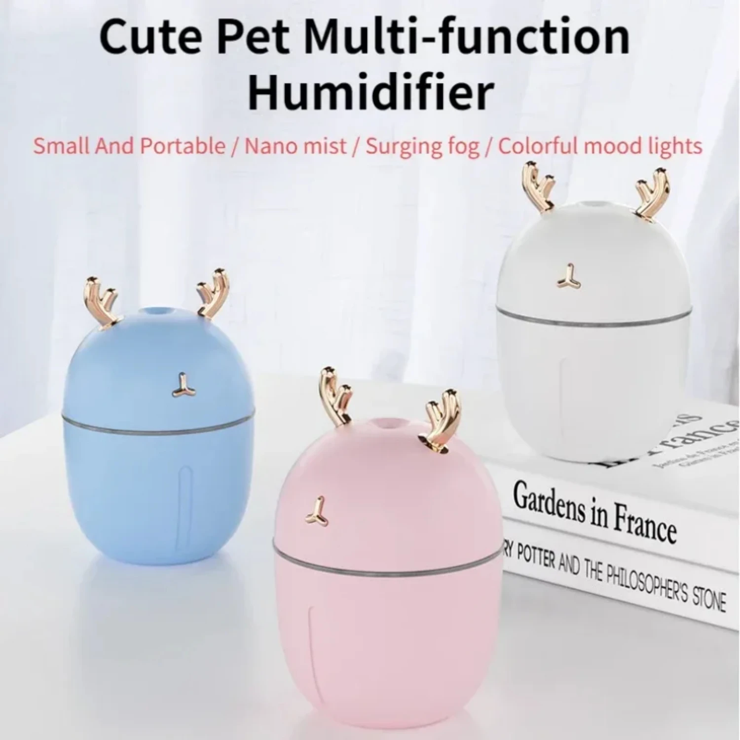 

New Mini Cute Aromatherapy Essential Oil USB Air Humidifier for Home Bedroom Travel Office - Quiet Desktop Car Air Purifier