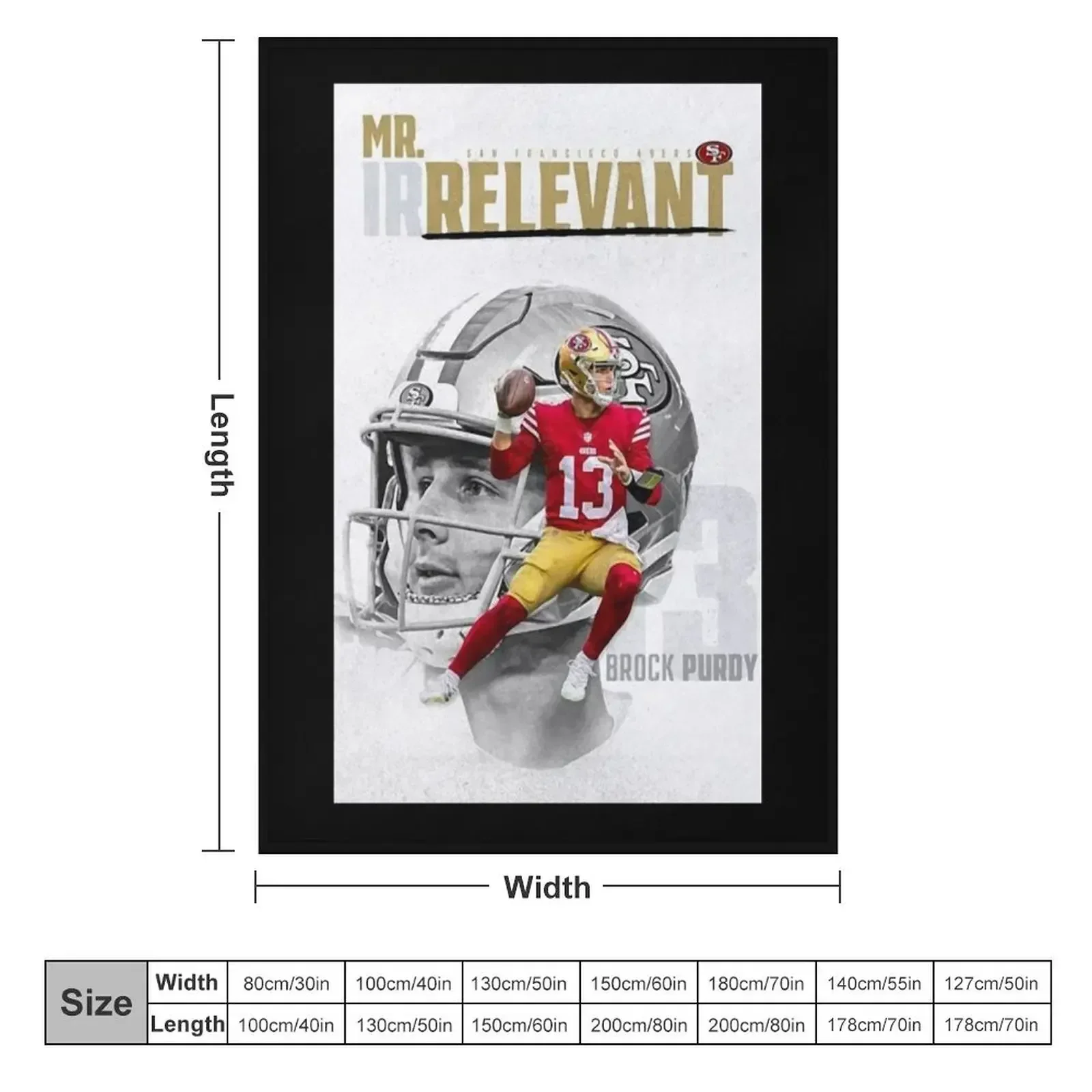 mr irrelevant brock purdy Throw Blanket Warm Personalized Gift Decorative Throw Blankets