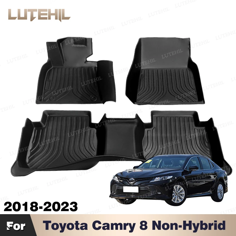 

Автомобильный напольный коврик из ТПЭ на заказ для Toyota Camry 8, негибридный 2018-2023 22 21 20 19, водонепроницаемый защитный коврик, аксессуары, детали