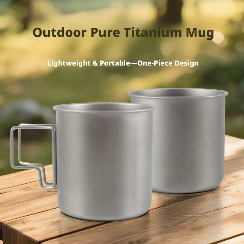 

Titanium Cup Insulated Double Outdoor Cooking Camping Titanium Water Cup For Camping Hiking Cool Camping Gear