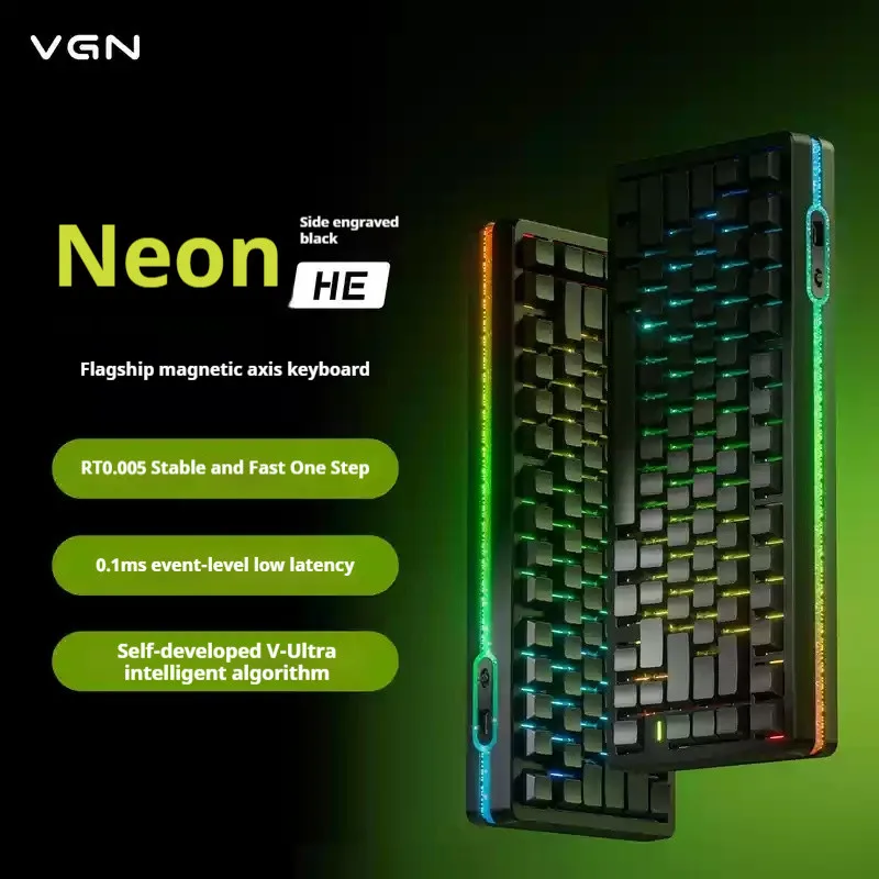 

VGN Neon Series Magnetic Switch Keyboard 75% Wireless E-Sports Keyboard Hot Swap Customization Rgb Low Latency Gaming Keyboard