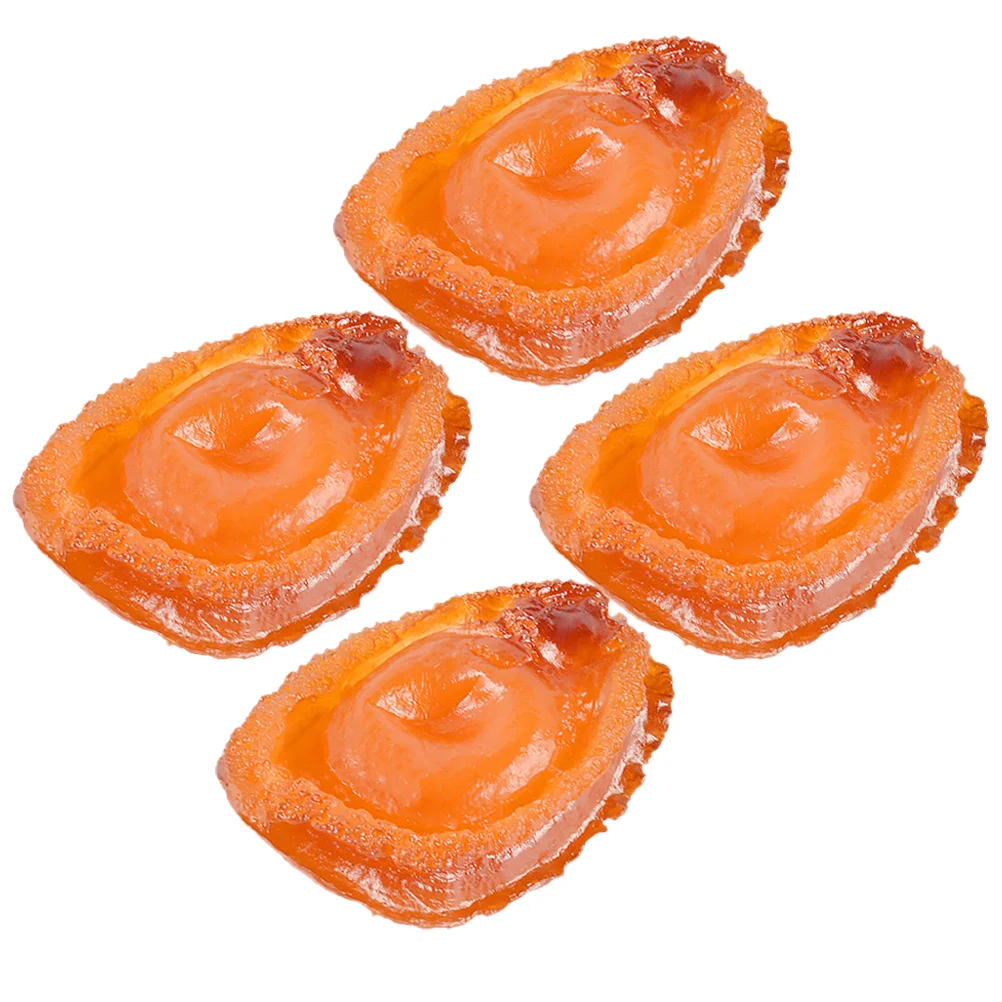 

4 Pcs Simulated Abalone Props Restaurant Model Kitchen Seafood Fake Realistic Decoration