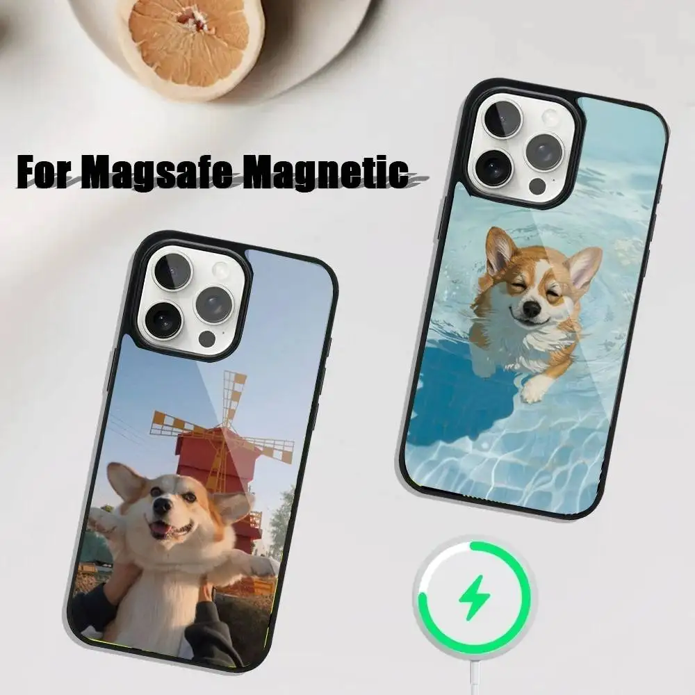 

Corgi cute Phone Case For iPhone 16,15,14,13,12,11,Plus,Pro,Max Mini Magsafe Magnetic Wireless Charging