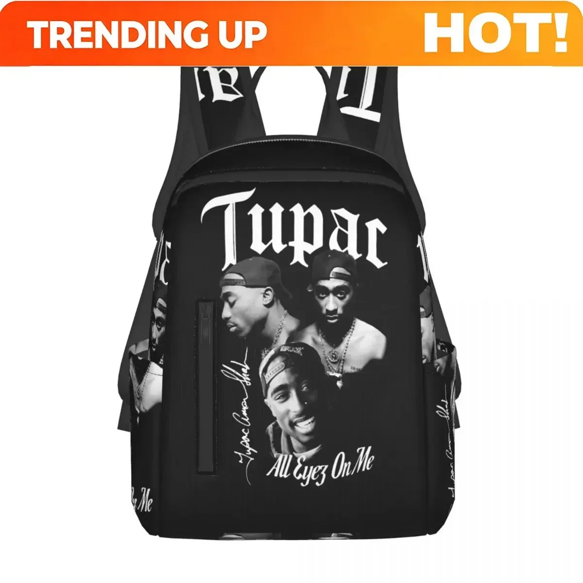 Custom Bag Rapper Tupac 2PAC Hip Hop Backpack Daypack Boys Girls BookBag School Bag Shoulder Bags For Men Women