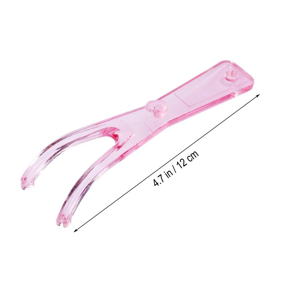 Replaceable Dental Floss Holder Aid Oral Picks Teeth Care Interdental Convenient Durable Teeth Cleaning Tool(Pink)