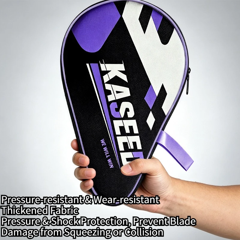 KASEED Gourd Shape Table Tennis Racket Case Large Capacity Portable Ping Pong Paddle Bag Hold 1 Racket and 3 Ball Wear-resistant