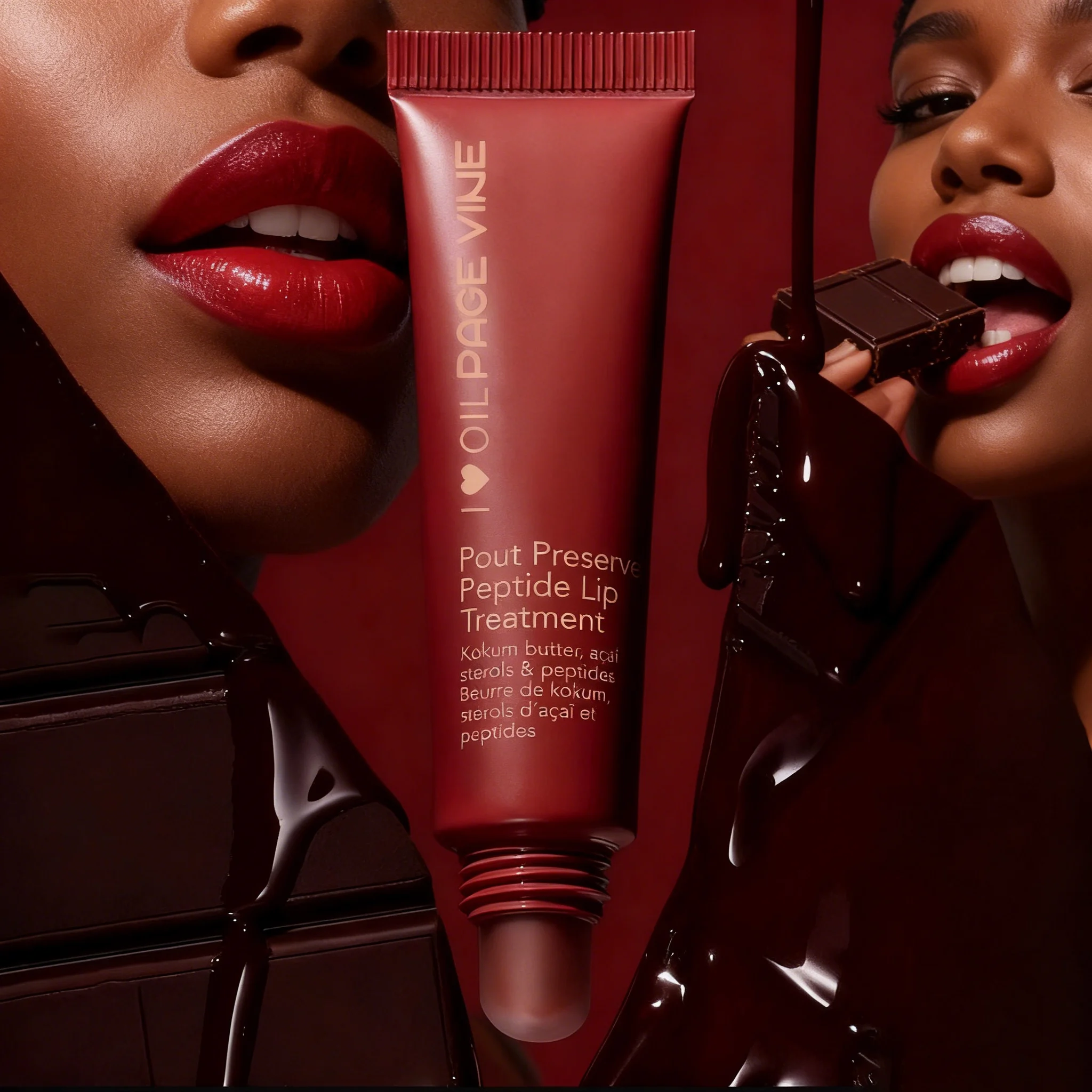 หน้า VINE Peptide Lip Gloss Butter Lip Balm Liquid Nourishing Lip Gloss Moisturizer Lip Plumping Hydrating Lip Gloss เครื่องสําอาง