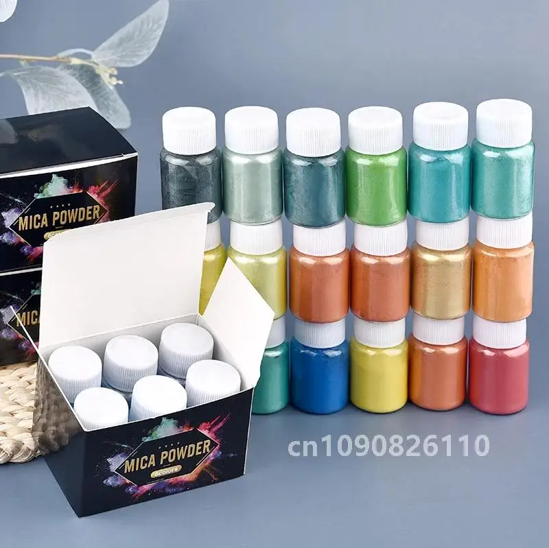 6 Colors/Set Pearl Powder Pigment DIY Epoxy Resin Mold Colorant Dye  Mineral Powder Epoxy Resin Dye Pearl Pigment Glitter Crafts