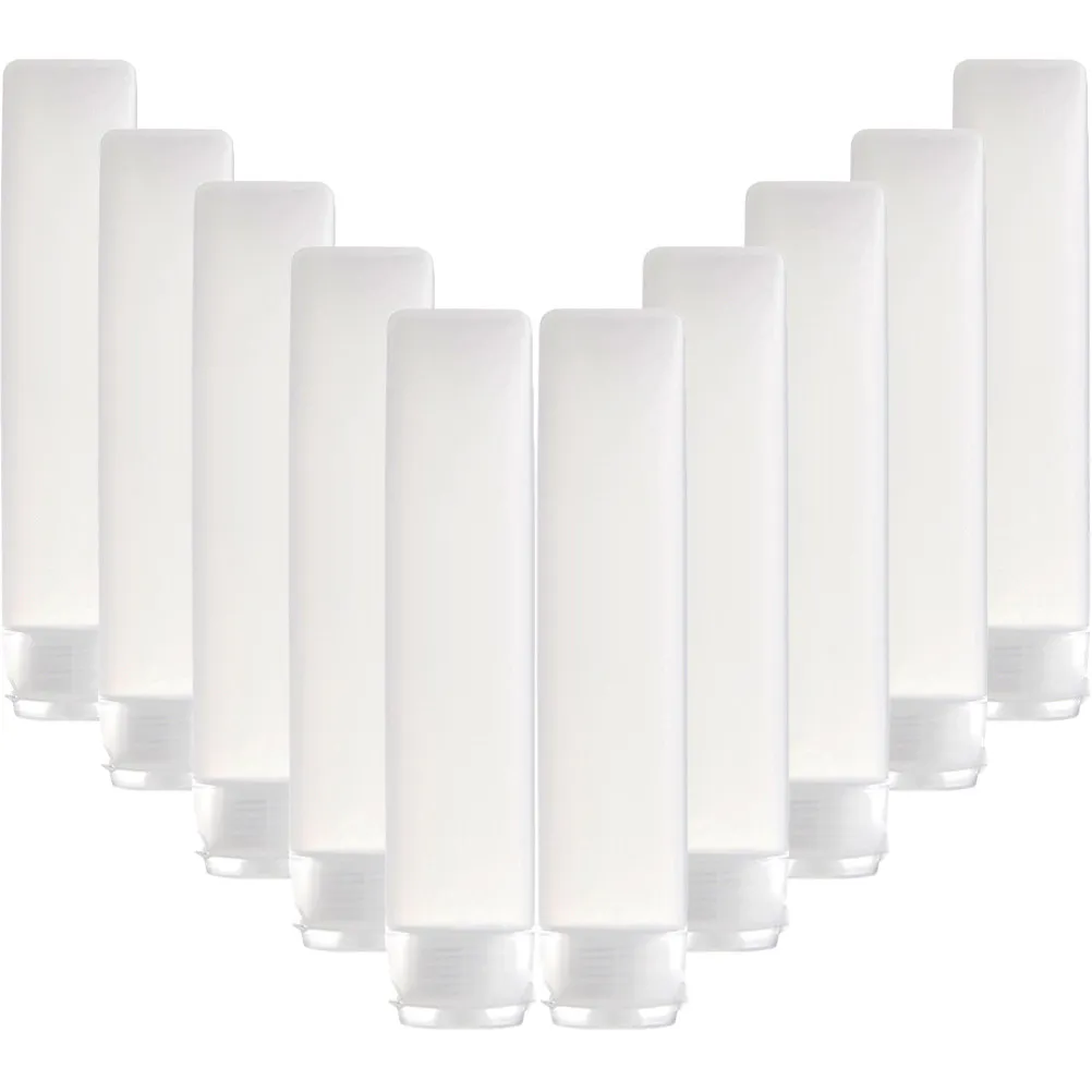 

10Pcs Travel Reusable Lotion Tubes Portable Refillable Squeeze Bottles Flip Cap Lightweight Empty Travel Packing