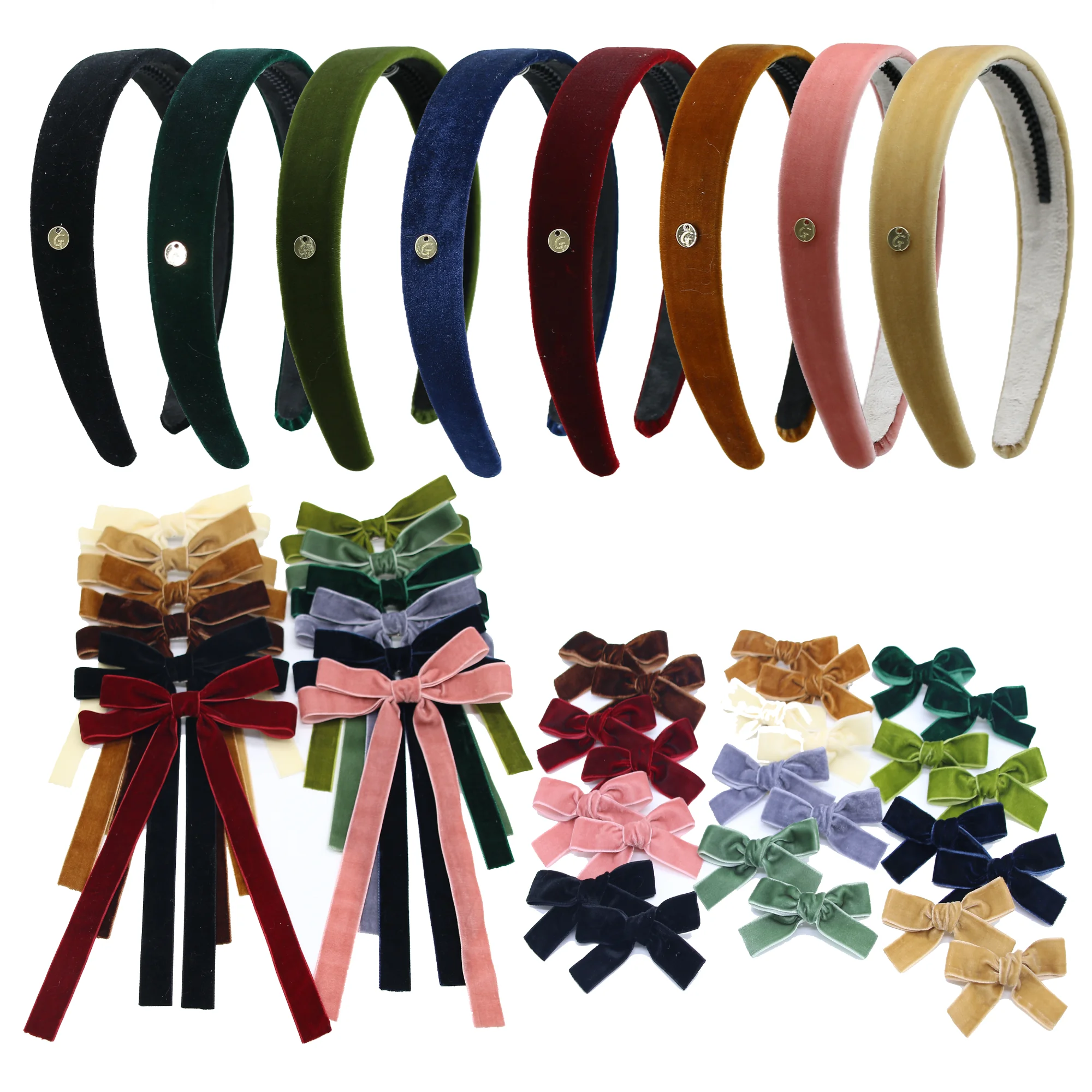 A10 New winter velvett  bow elegant headband fashion children hairband hair accessories baby clip OEM